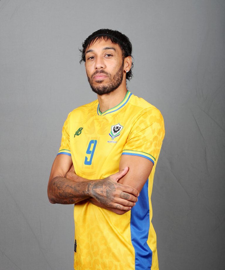 Pierre Emerick Aubameyang of Gabon during the 2025 Africa Cup of Nations AFCON Gabon Photo Call at the Hilton Palace, Agadir on the 23 December 2025 ©Muzi Ntombela/BackpagePix