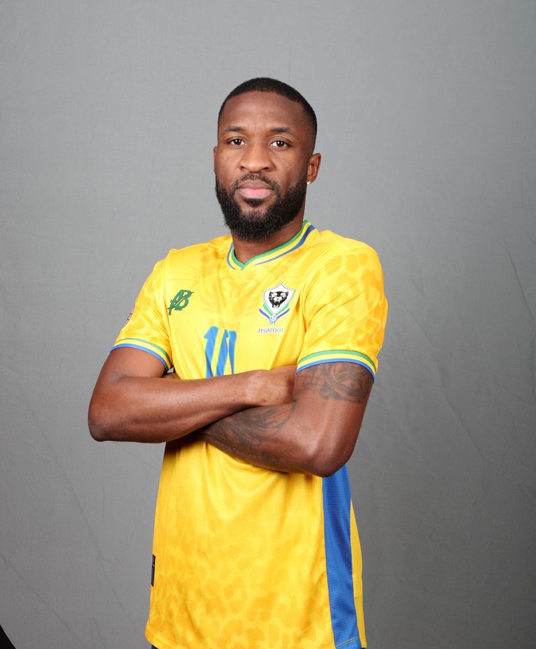 Warren Shavy Babicka of Gabon during the 2025 Africa Cup of Nations AFCON Gabon Photo Call at the Hilton Palace, Agadir on the 23 December 2025 ©Muzi Ntombela/BackpagePix