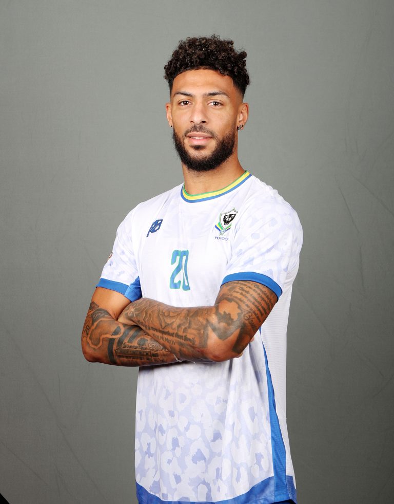 Denis Bouanga of Gabon   during the 2025 Africa Cup of Nations AFCON Gabon Photo Call at the Hilton Palace, Agadir on the 23 December 2025 ©Muzi Ntombela/BackpagePix