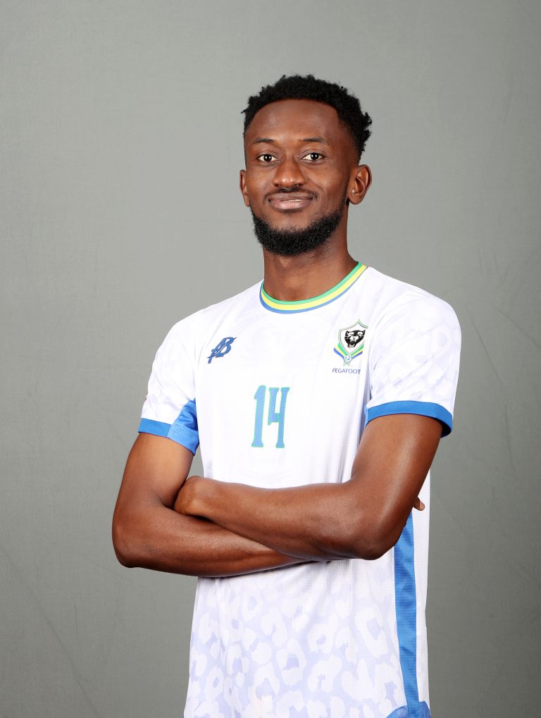 Urie Michel Mboula of Gabon   during the 2025 Africa Cup of Nations AFCON Gabon Photo Call at the Hilton Palace, Agadir on the 23 December 2025 ©Muzi Ntombela/BackpagePix