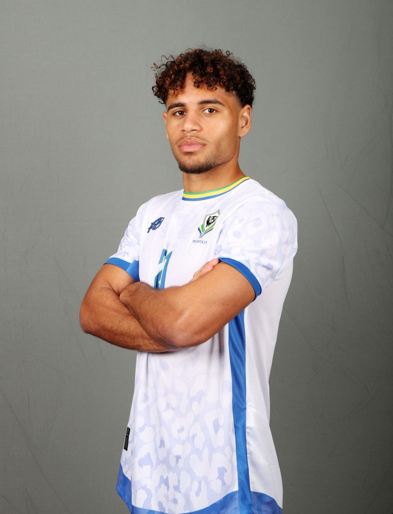 Jeremy Oyono of Gabon  during the 2025 Africa Cup of Nations AFCON Gabon Photo Call at the Hilton Palace, Agadir on the 23 December 2025 ©Muzi Ntombela/BackpagePix