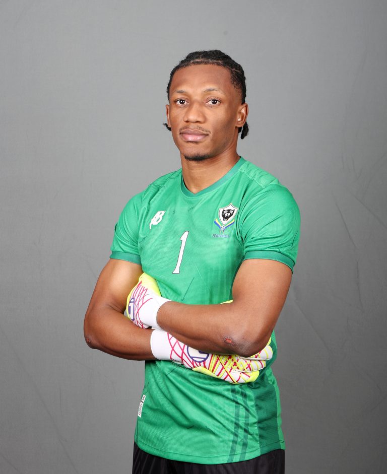 Anse Joergen Ngoubi Demba of Gabon  during the 2025 Africa Cup of Nations AFCON Gabon Photo Call at the Hilton Palace, Agadir on the 23 December 2025 ©Muzi Ntombela/BackpagePix