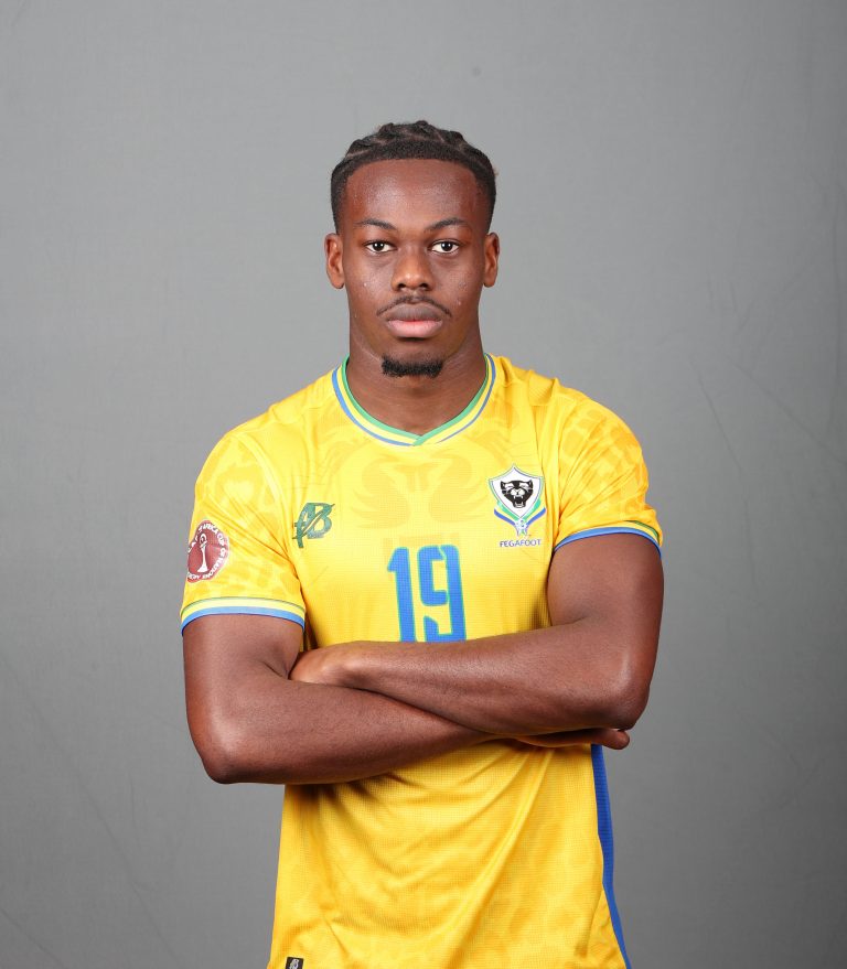 Jacques Ekomie of Gabon during the 2025 Africa Cup of Nations AFCON Gabon Photo Call at the Hilton Palace, Agadir on the 23 December 2025 ©Muzi Ntombela/BackpagePix